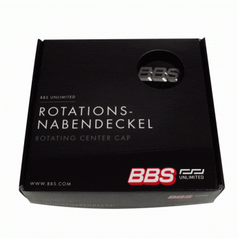 4 x BBS 3D Rotation Nabendeckel Ø56mm schwarz, Logo platinum silber - 58071055.4